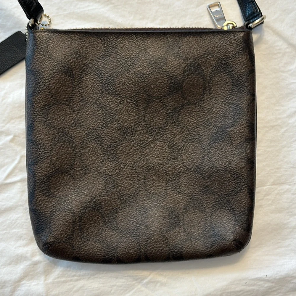 Brown and Black Coach Crossbody Bag with Adjustable Strap - Picture 7 of 10